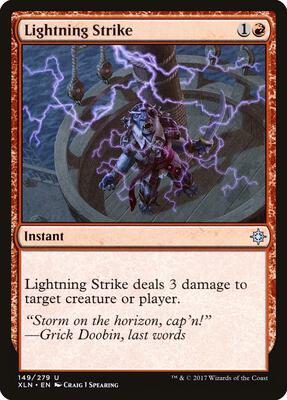 Lightning Strike card from Ixalan