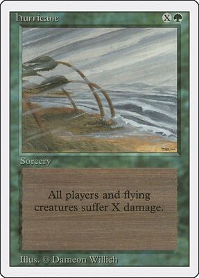 Hurricane card from Revised Edition