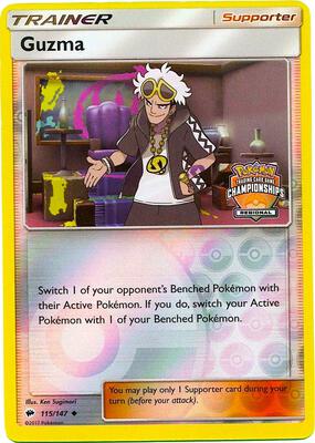 Guzma - 115/147 (Regional Championships) card from League & Championship Cards
