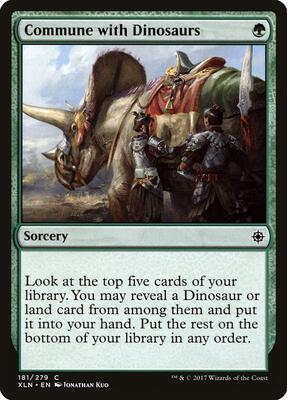 Commune with Dinosaurs card from Ixalan