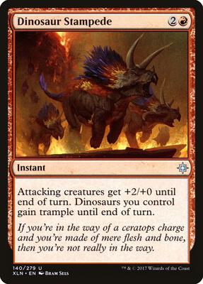Dinosaur Stampede card from Ixalan