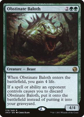 Obstinate Baloth card from Iconic Masters