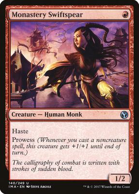 Monastery Swiftspear card from Iconic Masters
