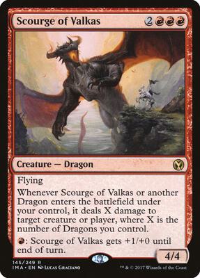 Scourge of Valkas card from Iconic Masters