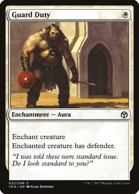 Guard Duty card from Iconic Masters