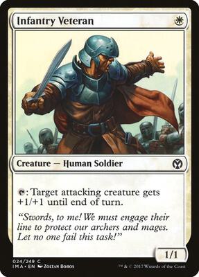 Infantry Veteran card from Iconic Masters
