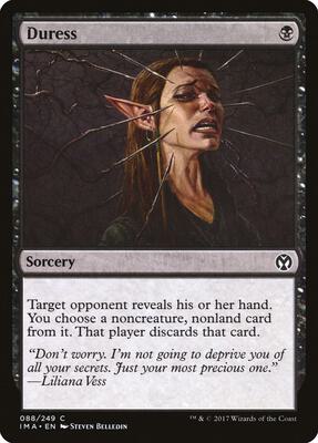 Duress card from Iconic Masters