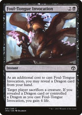 Foul-Tongue Invocation card from Iconic Masters