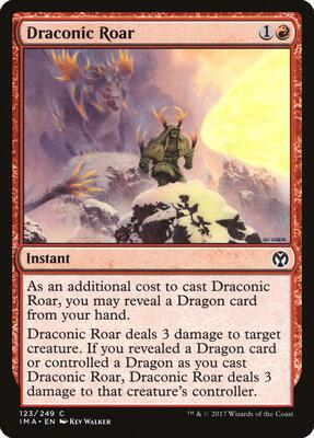 Draconic Roar card from Iconic Masters