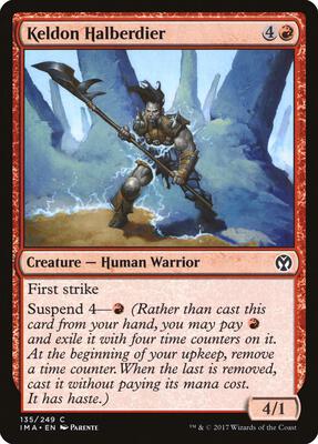 Keldon Halberdier card from Iconic Masters