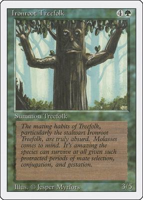 Ironroot Treefolk card from Revised Edition