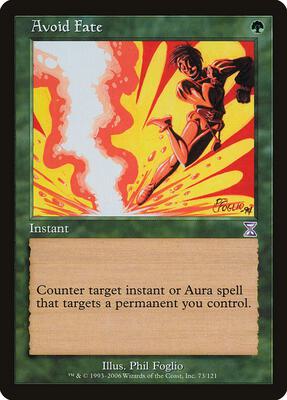 Avoid Fate card from Timeshifted