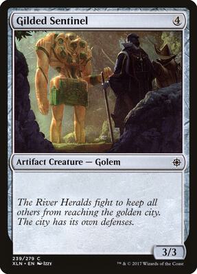 Gilded Sentinel card from Ixalan