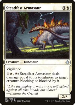 Steadfast Armasaur card from Ixalan