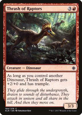 Thrash of Raptors card from Ixalan