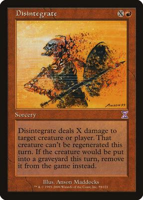 Disintegrate card from Timeshifted