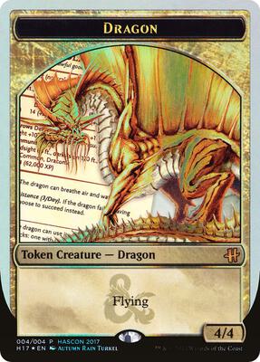 Dragon Token (Gold) card from Media Promos