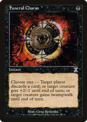 Funeral Charm card from Timeshifted