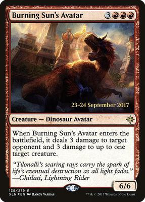 Burning Sun's Avatar card from Prerelease Cards
