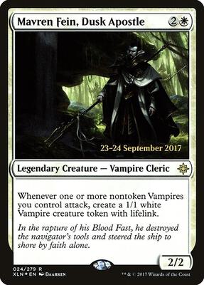 Mavren Fein, Dusk Apostle card from Prerelease Cards