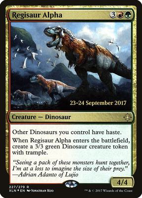Regisaur Alpha card from Prerelease Cards