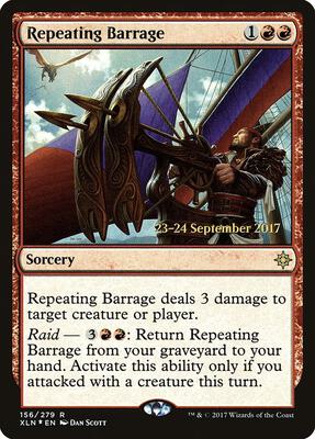Repeating Barrage card from Prerelease Cards