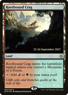 Rootbound Crag card from Prerelease Cards