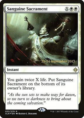 Sanguine Sacrament card from Prerelease Cards