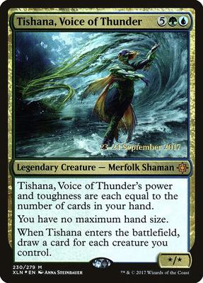 Tishana, Voice of Thunder card from Prerelease Cards