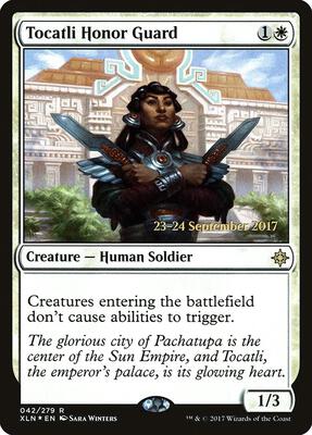 Tocatli Honor Guard card from Prerelease Cards
