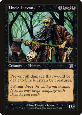 Uncle Istvan card from Timeshifted