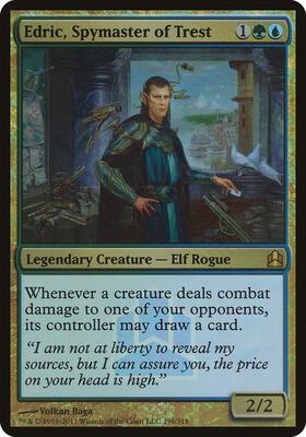Edric, Spymaster of Trest (Commander Launch Promo) card from Oversize Cards