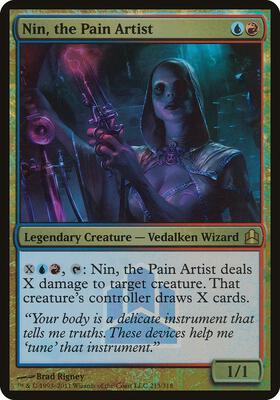 Nin, the Pain Artist (Commander Launch Promo) card from Oversize Cards