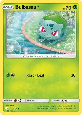 Bulbasaur card from Shining Legends