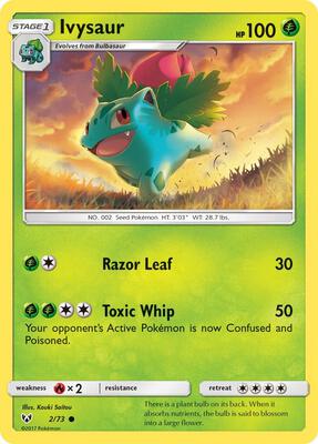 Ivysaur card from Shining Legends