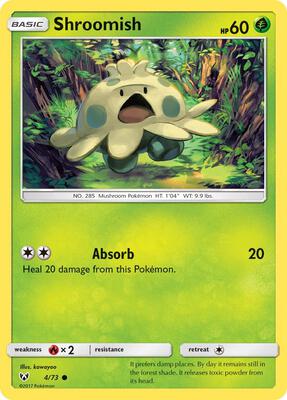 Shroomish card from Shining Legends