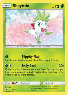 Shaymin card from Shining Legends