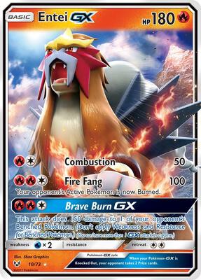 Entei GX card from Shining Legends