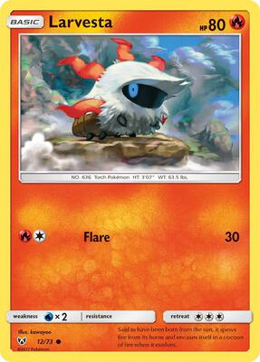 Larvesta card from Shining Legends