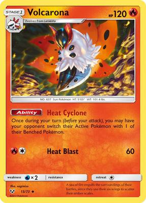 Volcarona card from Shining Legends