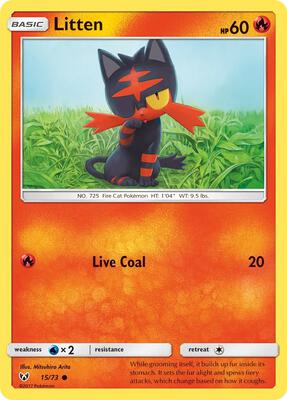 Litten card from Shining Legends