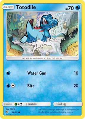 Totodile card from Shining Legends