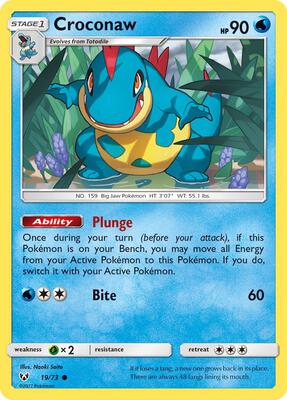 Croconaw card from Shining Legends