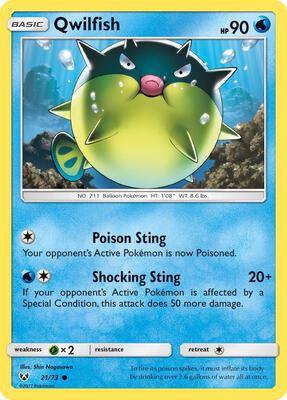 Qwilfish card from Shining Legends