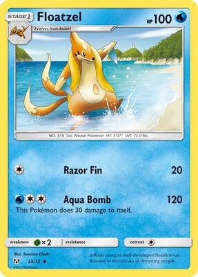 Floatzel card from Shining Legends