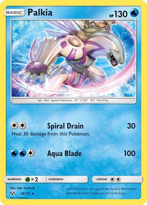 Palkia card from Shining Legends