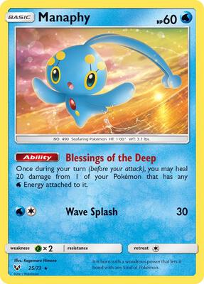 Manaphy card from Shining Legends