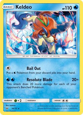 Keldeo card from Shining Legends
