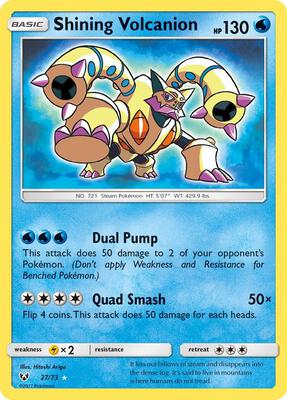 Shining Volcanion card from Shining Legends