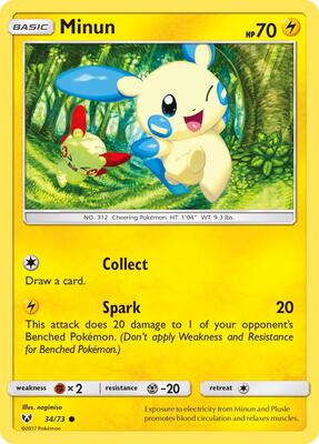 Minun card from Shining Legends